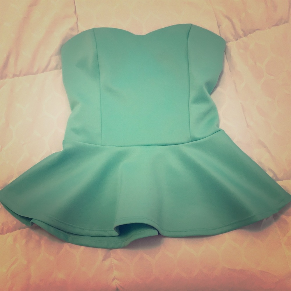 Peplum tube top